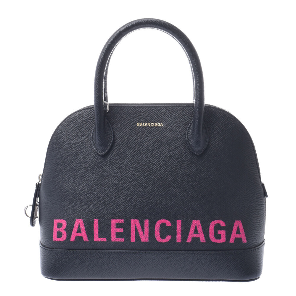 BALENCIAGA Ville Top Handle Black Leather Handbag